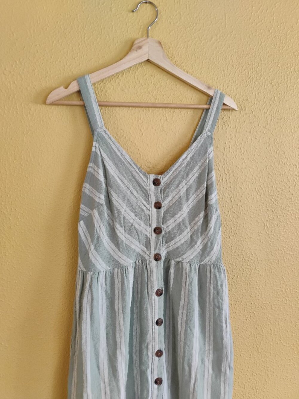 Green and White Striped Universal Thread Sundress